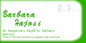 barbara hajosi business card